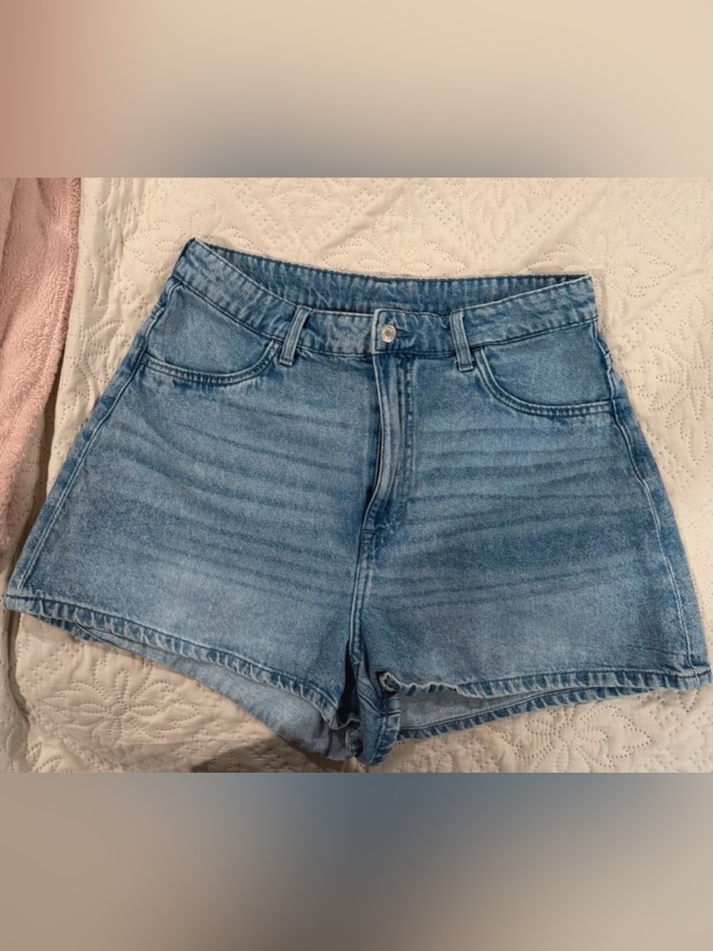 &Denim Curvy Fit High Waist Vintage Denim Shorts Size 10